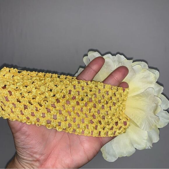 Yellow Flower Headband Baby Girl Stretchy Elastic Hairpiece Toddler Daisy Photos - Picture 6 of 9